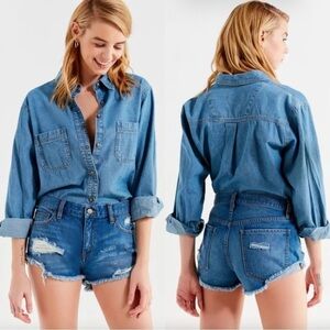 BDG Urban Outfitters Low Rise Boyfriend Distressed Denim Shorts EUC Women's 29